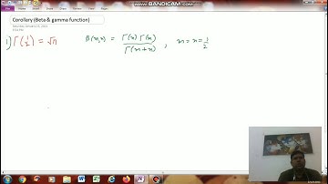 corollary ( beta and gamma function)