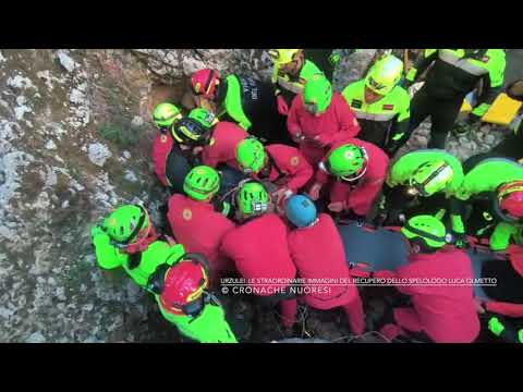 Video Urzulei Le straordinarie immagini del recupero dello speleologo Luca Olmetto