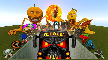 AI Brainrot Memes vs Tet Tet Tet Telolet Monster Bus Bosses in Giant Pit – Gmod Chaos