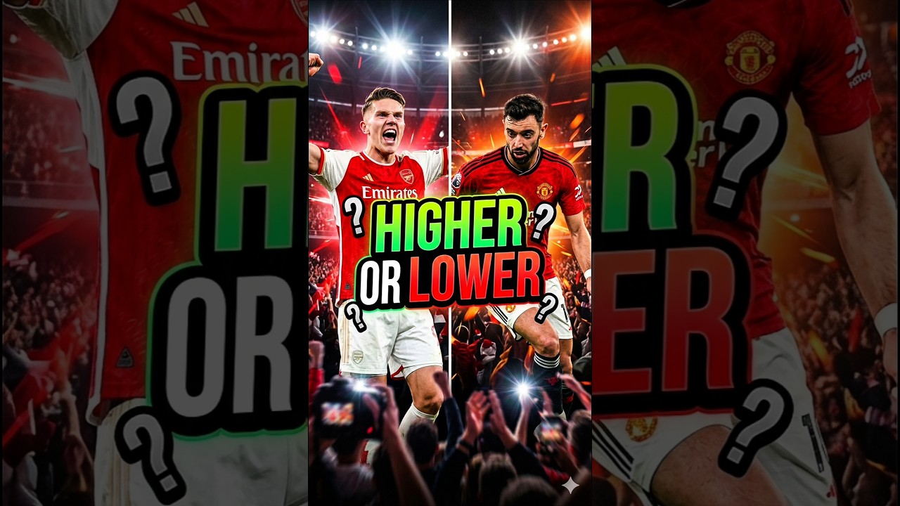 Gyökeres vs Bruno - Higher or Lower? ⚡ #footballquiz #brunofernandes #gyokeres #premierleague