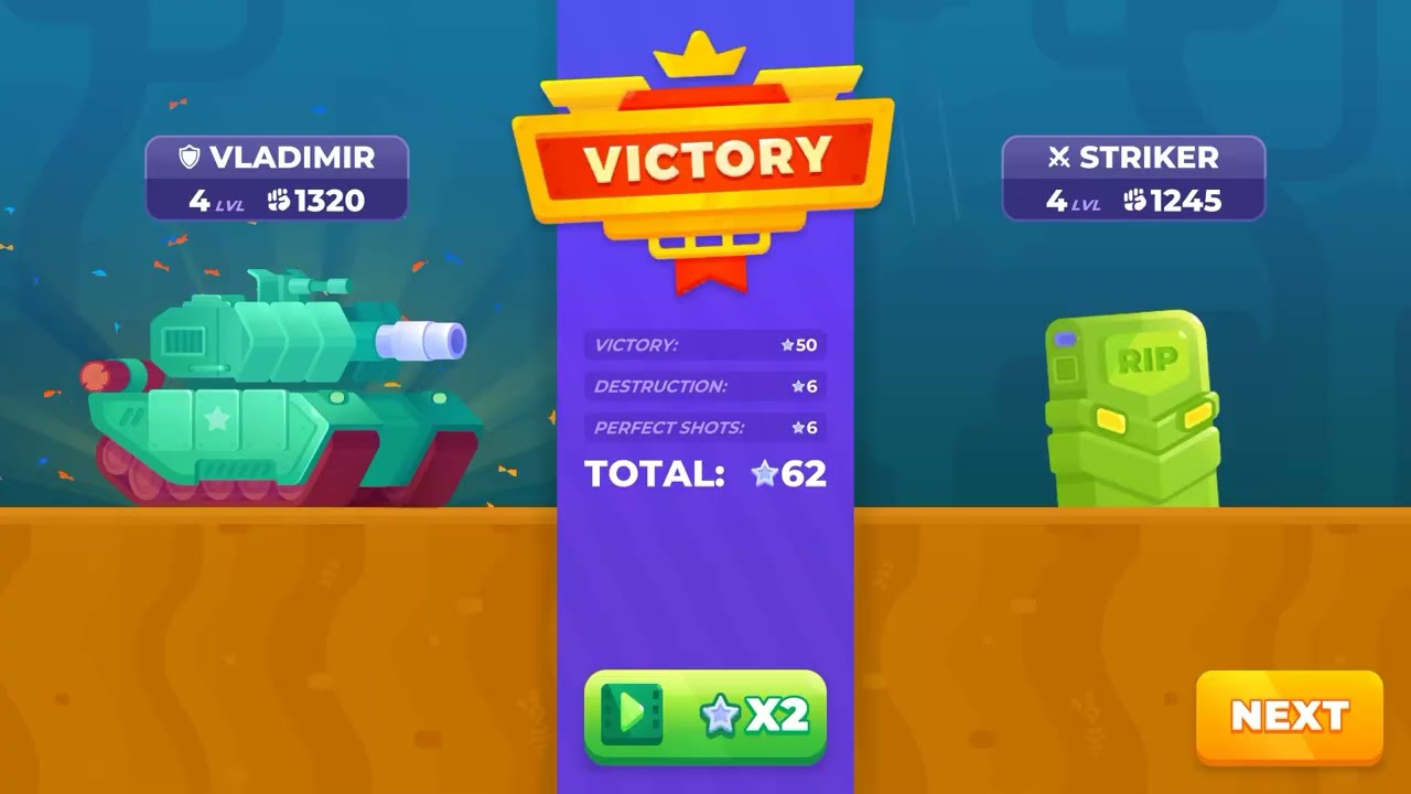 Tank Stars 2 All Tanks Gameplay  | New Update | ALL WINS part 23