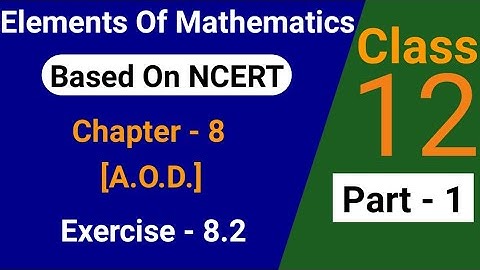 Elements of Mathematics Class 12 Chapter 8 Exercise 8.2 Questions 1 to 8 Tangents & Normals