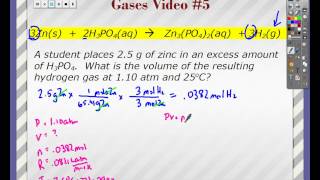 gases video #5 - Gas Stoichiometry