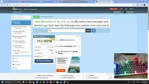 113 wpm 10fastfingers (big upgrade)