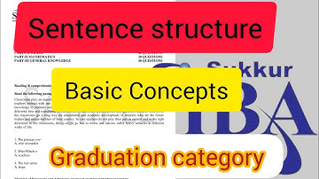 Sentence Structure for IBA test 2023 | For Graduation Category  | Bps 05 to 15 | Part 1