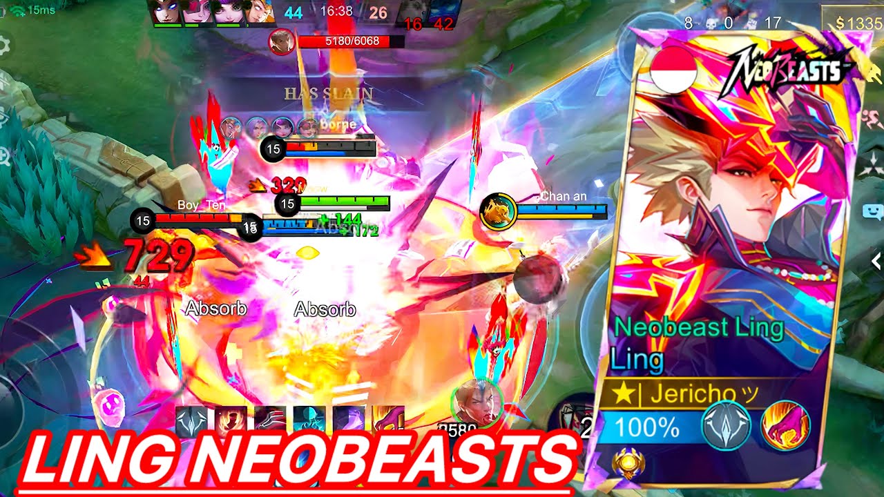 LING ( NEOBEASTS SKIN )❤️NO MERCY -|| MLBB #ling #mlbb #mobilelegends #videogames 