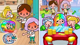 Parents Abandoned Us But We Became Rich | Toca Life Story | Toca Boca