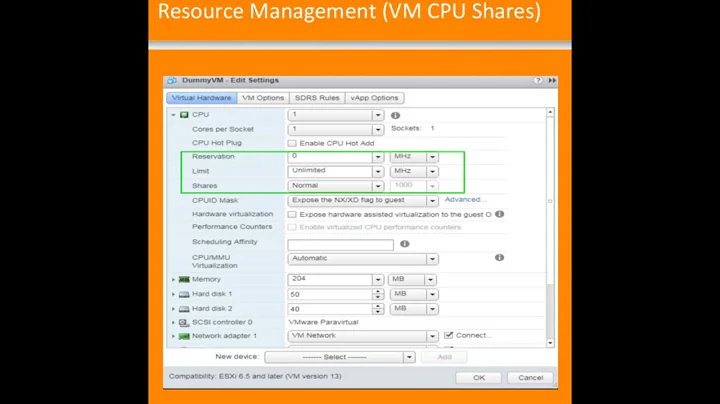 VMware vSphere DataCenter Series - Resource Management Concepts