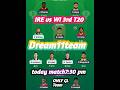 IRE VS WI today match prediction |IRE vs WI 2025 3rd t20 match|#dream11strategies #irevswidream11