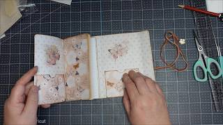 Trifold folio with notebook using 1 x 12 x 12 paper