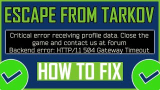 Fix: Escape From Tarkov Stuck On Profile Data | How To Fix EFT Critical Error Receiving Profile Data screenshot 4