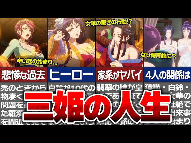 薬屋のひとりごと】三姫の正体判明！？三姫(梅梅・白鈴・女華)の