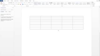 How to select entire column? | Word 2013