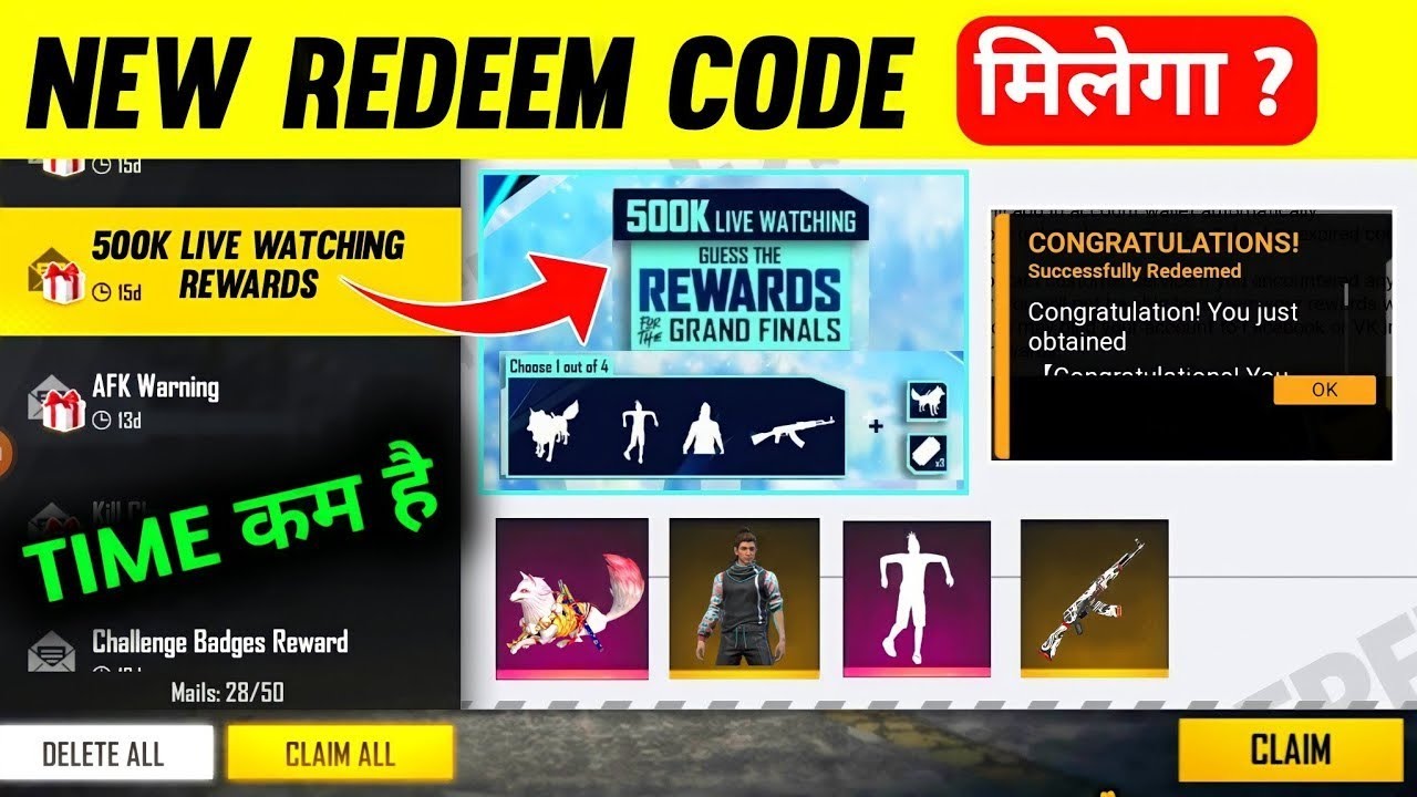 FFPL 500K LIVE WATCHING REDEEM CODE - 24kGoldn - Mood ❤️ ( FreeFire Highlights )