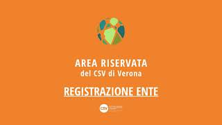 Area Riservata del CSV di Verona, tutorial passo a passo