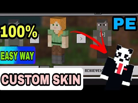 HOW TO IMPORT CUSTOM SKIN IN MINECRAFT PE VERY EASY - YouTube