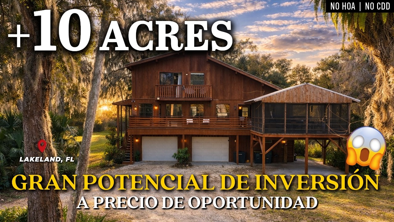¡10 ACRES en Lakeland, FL! 😱 Casa de Campo SIN HOA | Privacidad total | GRAN POTENCIAL de INVERSIÓN💰