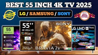 Best 55 Inch 4K TV 2025 🔥 LG vs Samsung vs Sony TV Comparison
