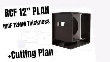 RCF D12 12" Bass Reflex Box Plan | Full MDF 12mm Cutting Guide & Dimensions