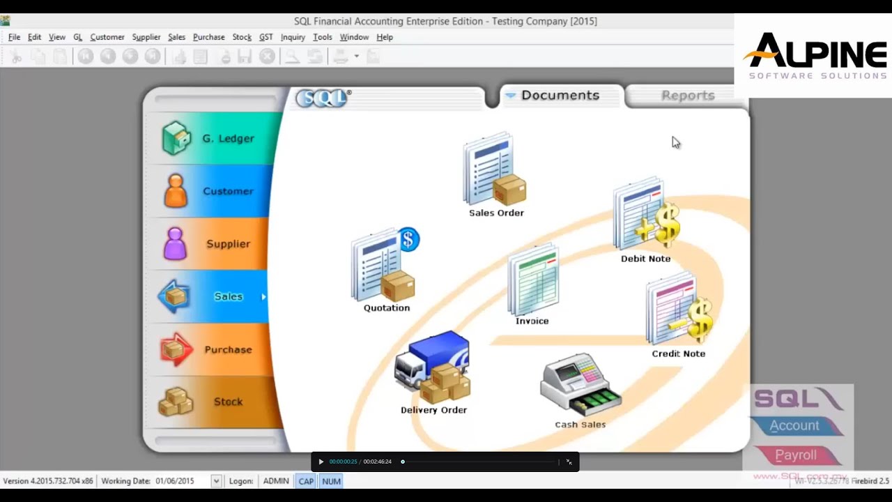 Sales Invoicing Sales Credit Note - Alpine Software Solutions - YouTube