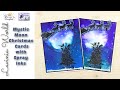 Lavinia World - Mystic Moon Christmas Cards with Spray Inks