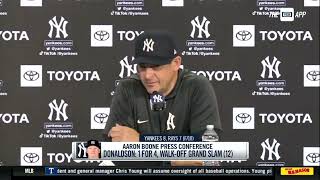 Aaron Boone discusses extra-inning win over Rays