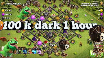 Farming 100K Dark Elixir in 1 hour?! | TH9 Attack Strategies