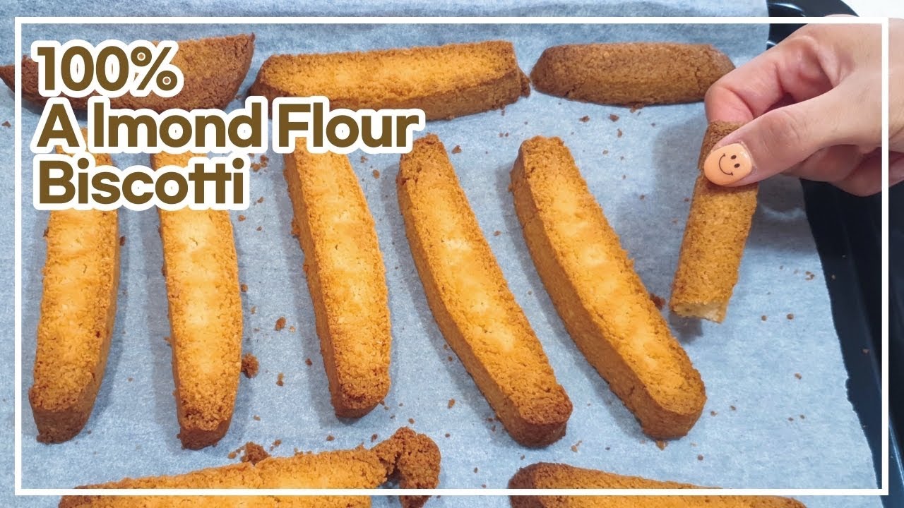 [Keto]100% 아몬드가루 비스코티ㅣno밀가루 no슈가ㅣAlmond Biscotti