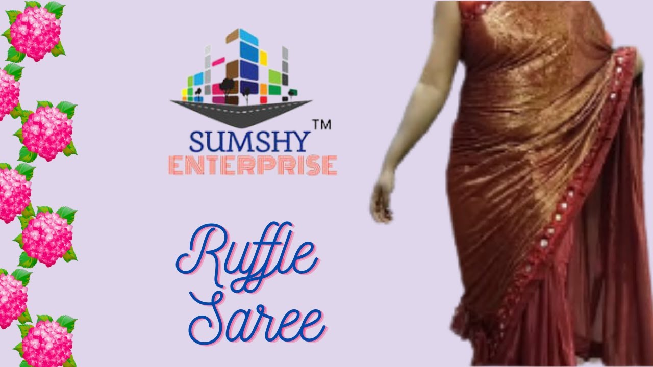 Designer Lycra Saree | Ruffle Saree Collection | Lycra Saree Wholesale - SUMSHY