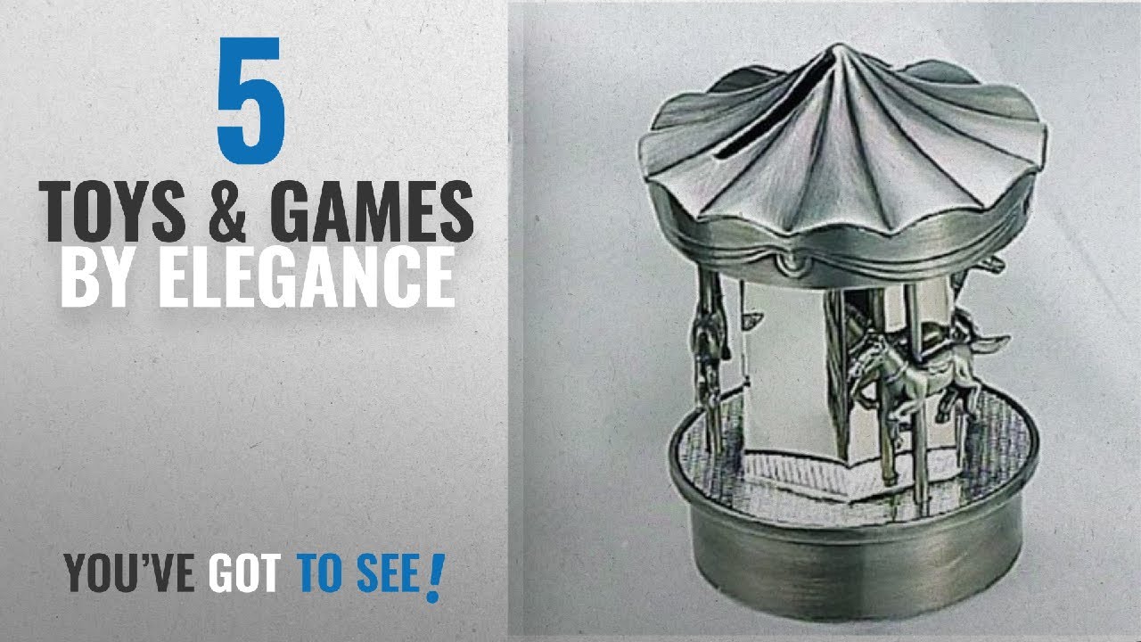 Top 10 Elegance Toys & Games [2018]: Elegance Silver Plated and Pewter Finish Carousel Money Bank