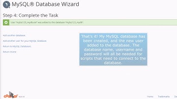How to setup a database using the MySQL Database Wizard in cPanel