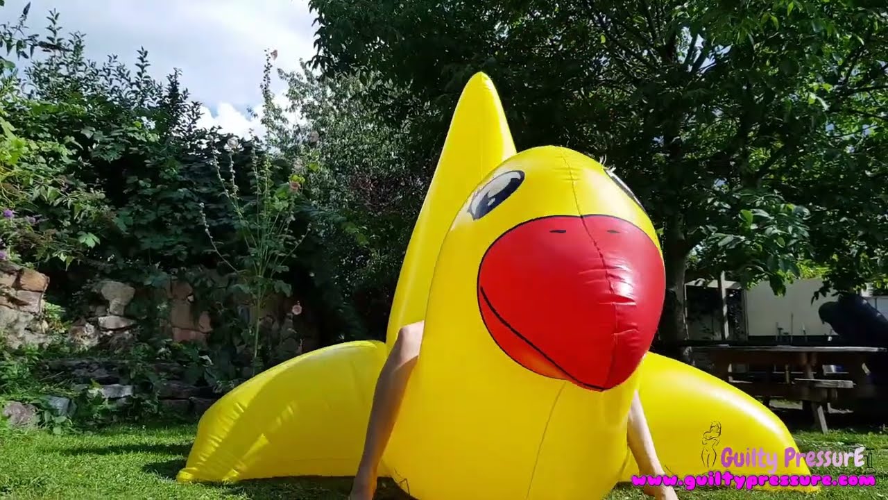 Giant inflatable duck ride🦆