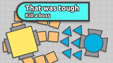 THAT WAS TOUGH ACHIEVEMENT!! KILLING A BOSS IN FFA! (Diep.io FFA Gameplay)
