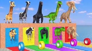 Max Level Long Neck Cow Elephant Gorilla Tiger T-Rex Guess The Right Door ESCAPE ROOM CHALLENGE Game