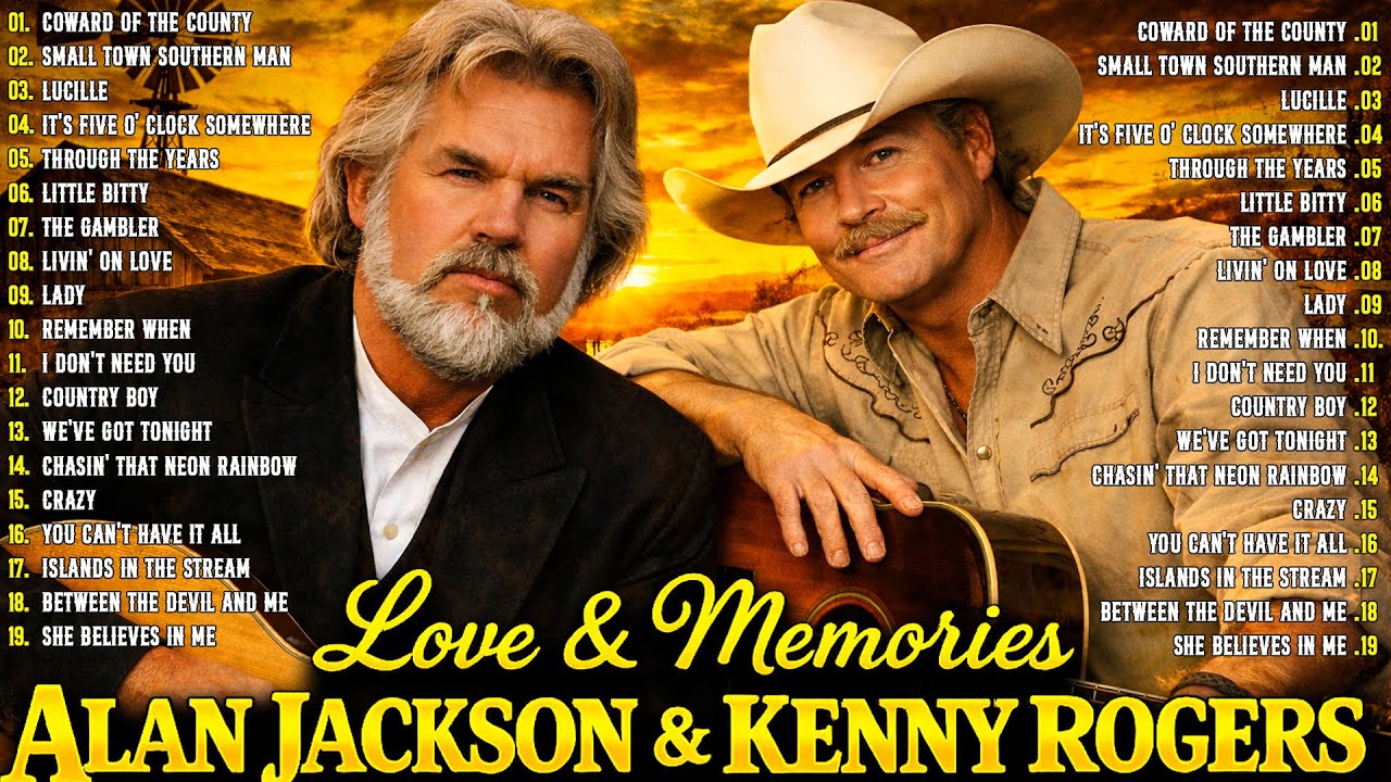Best of Kenny Rogers & Alan Jackson 🌾 Greatest Old Country Music 🤠 Classic Country Duets & Hits