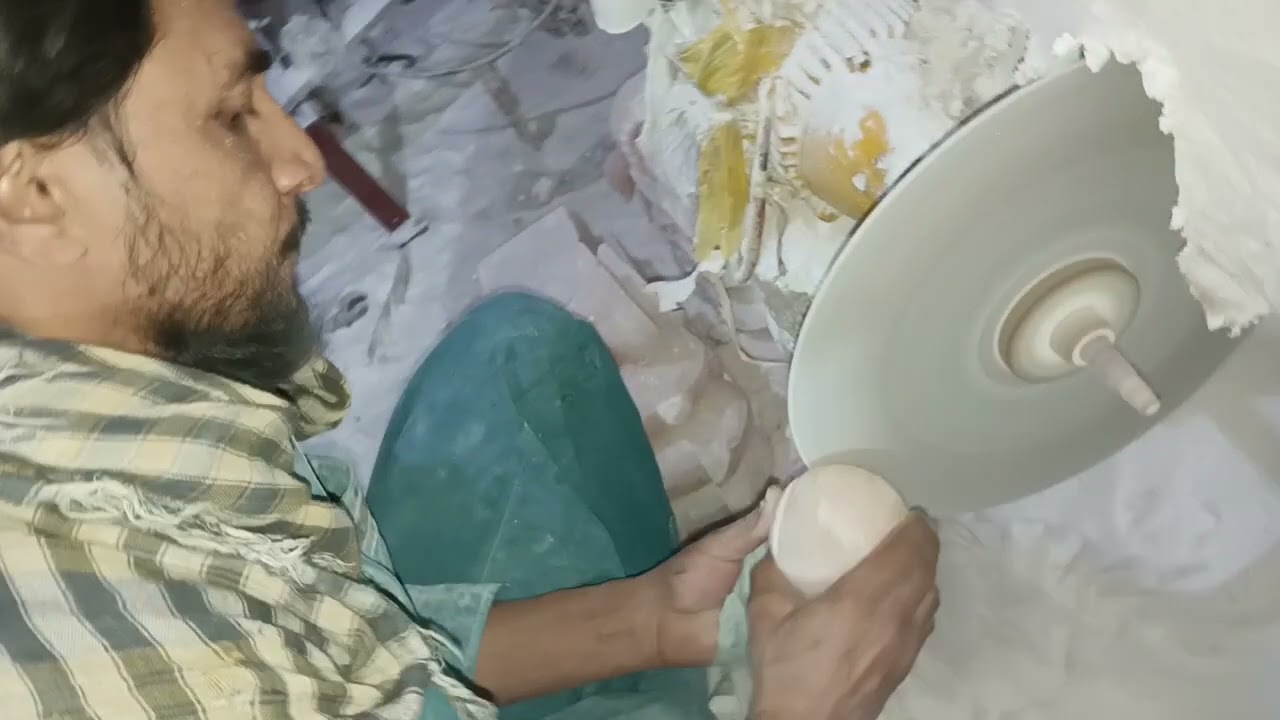 Salt lamp making process wall flower made by shahzeb Abdul skill master