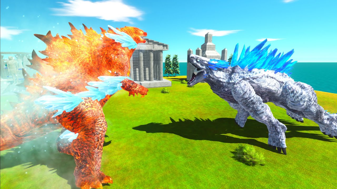 Shimo Frozen Might vs Kaiju Rampage : Epic Fight | Animal Revolt Battle Simulator