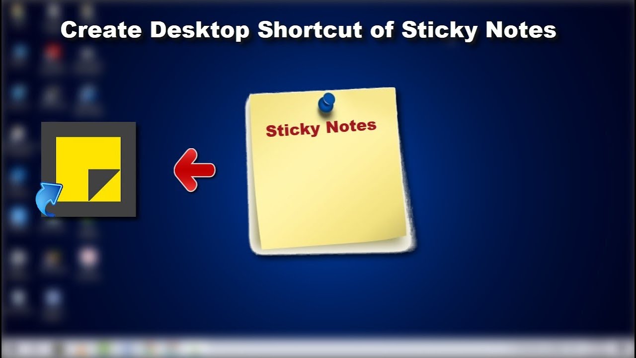 add sticky note to desktop