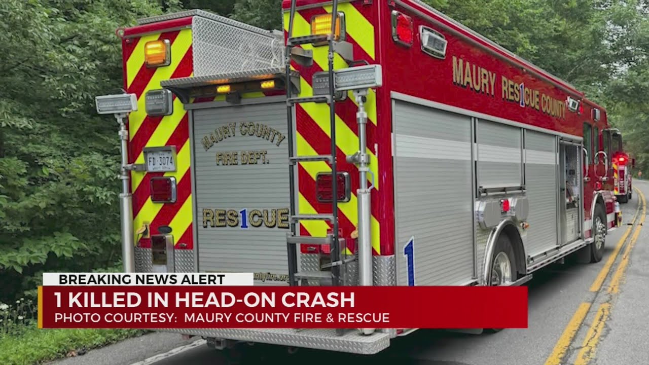 1 dead after head-on crash in Maury County - YouTube