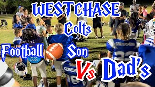 Dad Challenge 9U Football Son to Head to Head Tackle Drill