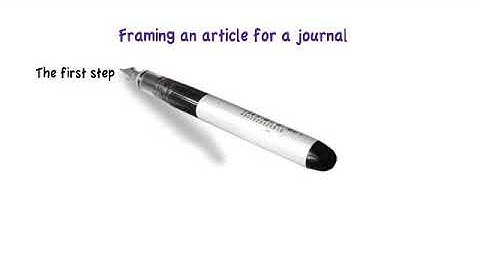 Conceptualizing and framing a research paper for a journal