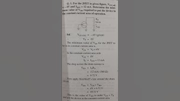 ELECTRONICS MOST IMPORTANT PROBLEMS WITH SOLUTIONS FOR CSIR-UGC,NET/JRF/GATE/JEST/SET/IIT JAM.