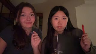 asmr pov: u sit next to us in class
