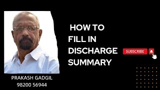HOW TO FILL IN DISCHARGE CARD | PRAKASH GADGIL