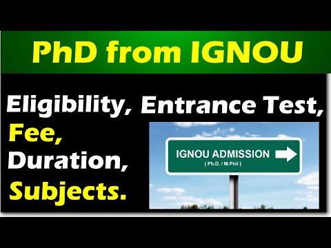 PhD From IGNOU 2020 ( पीएचडी कोर्स ) |Admission Process//Eligibility//FEE//Subjects//Entrance Test