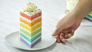 PASTEL ARCOIRIS (SIN HUEVOS) |  Rainbow cake | Dasilé