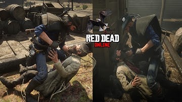 Red Dead Online - Non-player enemies knocked out