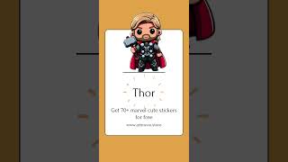 Adorable Marvel Stickers: 70+ FREE Cute Characters! | ArtNuvio