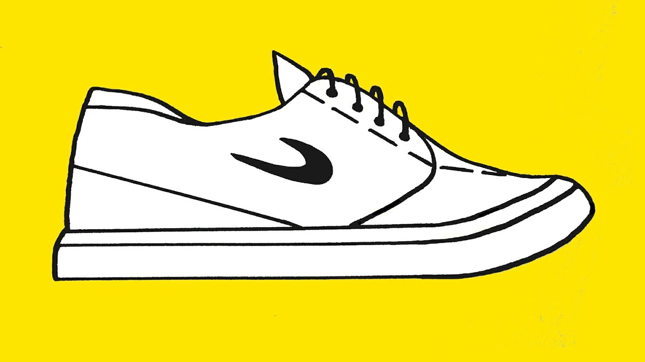 Cómo dibujar unas Zapatillas deportivas - unos Nike - YouTube