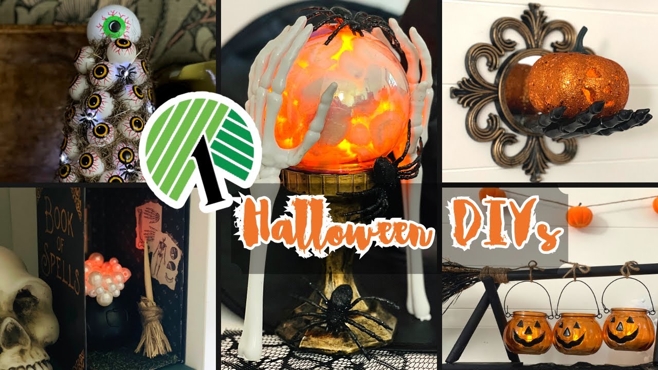 ???? 5 NEW DOLLAR TREE HALLOWEEN DIYs #codeorange - YouTube